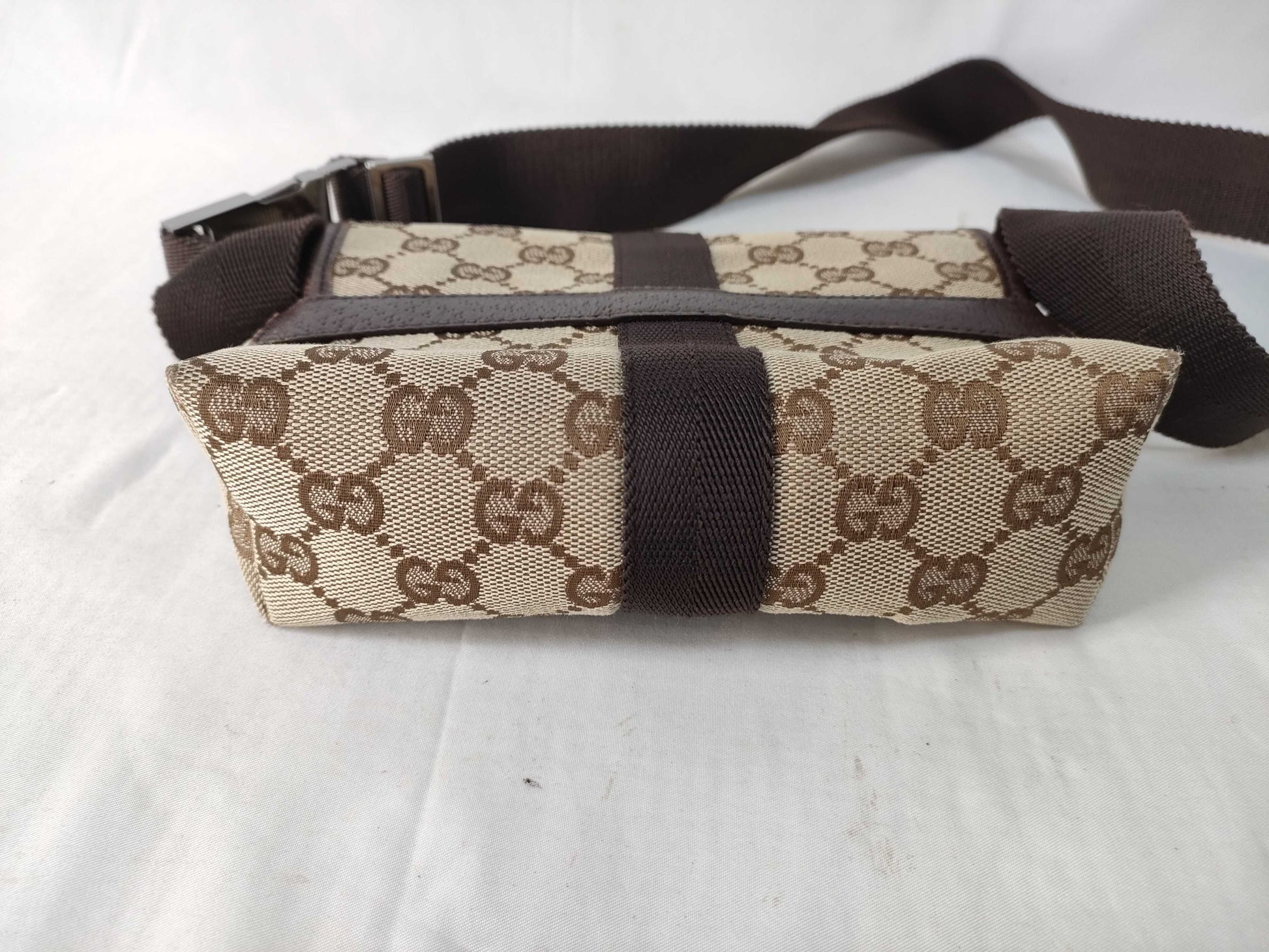 GUCCI Gucci GG Canvas Belt Bag Beige Shoulder Bag