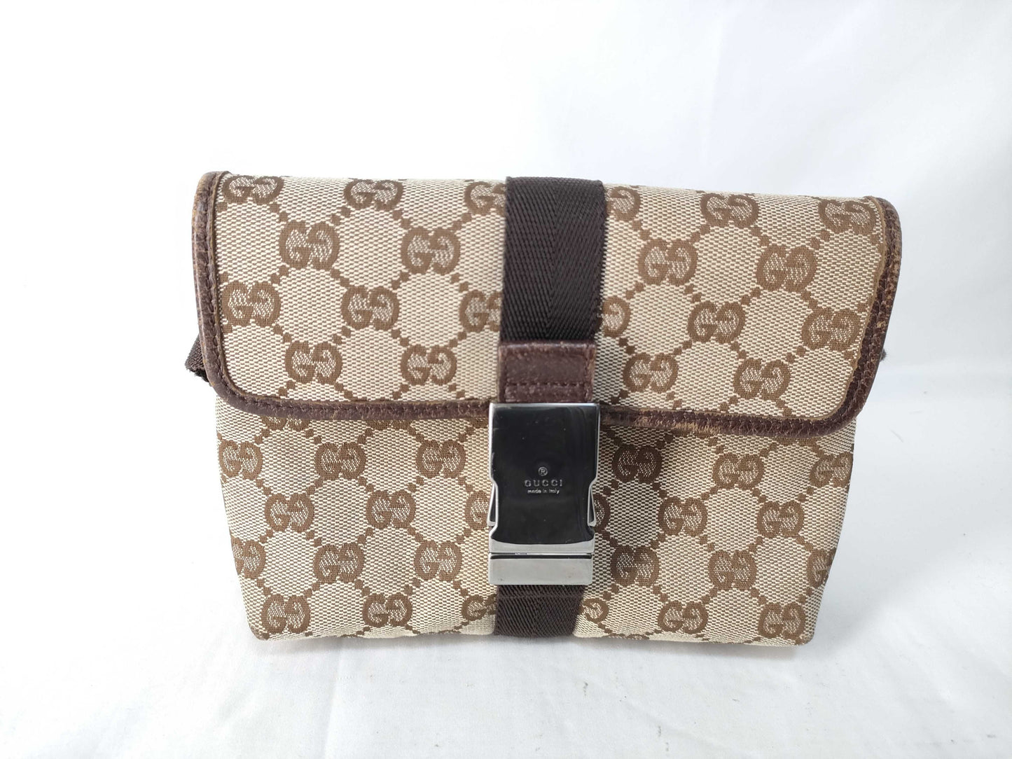 GUCCI Gucci GG Canvas Belt Bag Beige Shoulder Bag