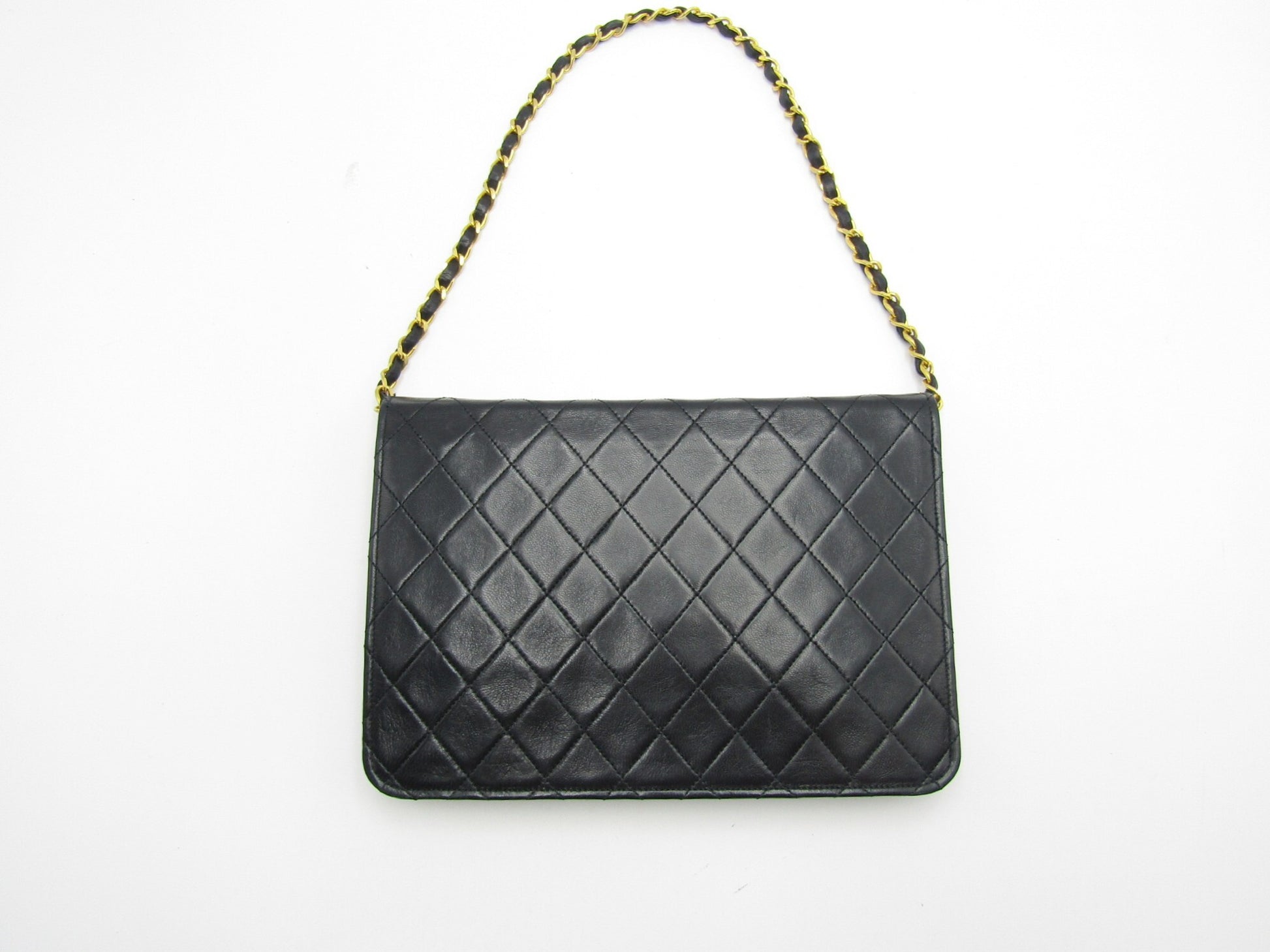 CHANEL Matlasse Pushlock Chain Shoulder Black/G Fittings A03569 Lambskin Shoulder Bag