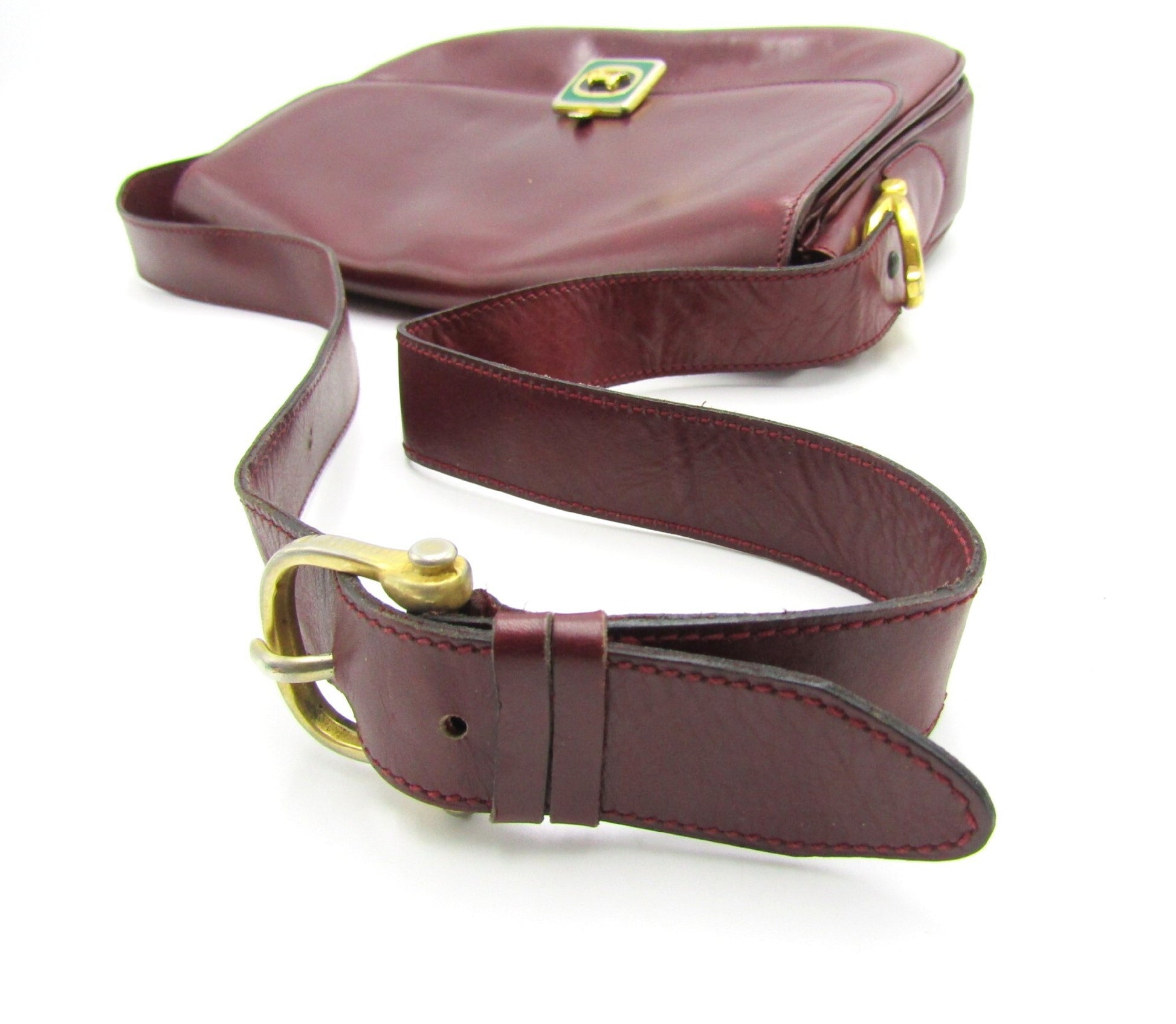 CELINE Vintage Bordeaux G Hardware Shoulder Bag