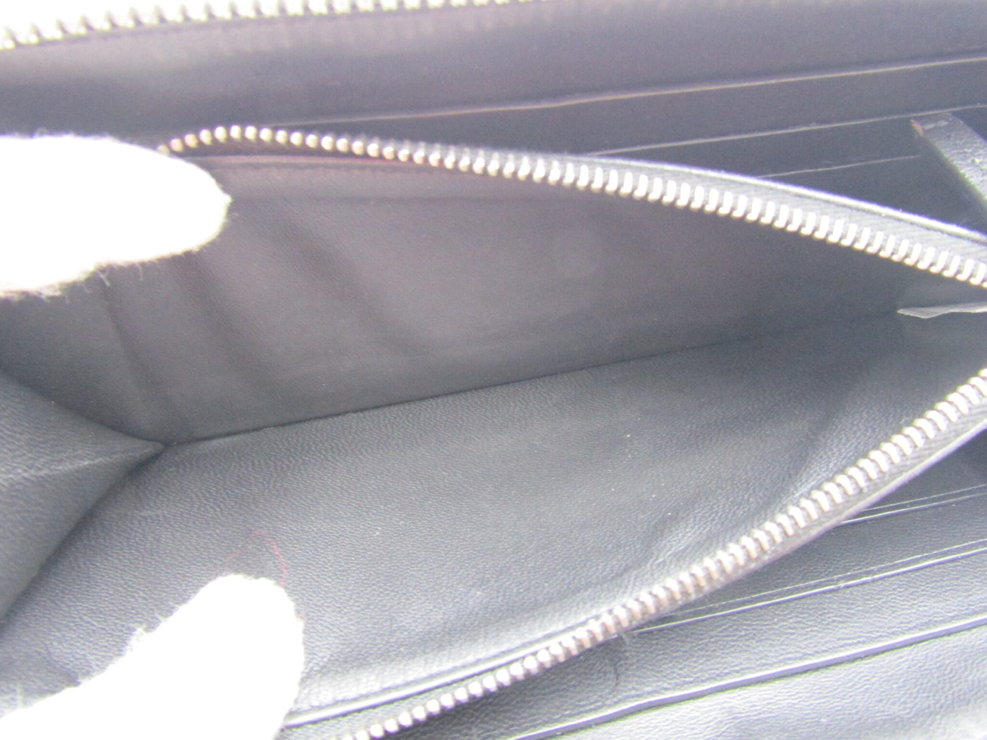 BOTTEGA VENETA Crocoa Round Wallet Black S Hardware Wallet