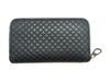 BOTTEGA VENETA Quilted Round Wallet Black/Leather Wallet