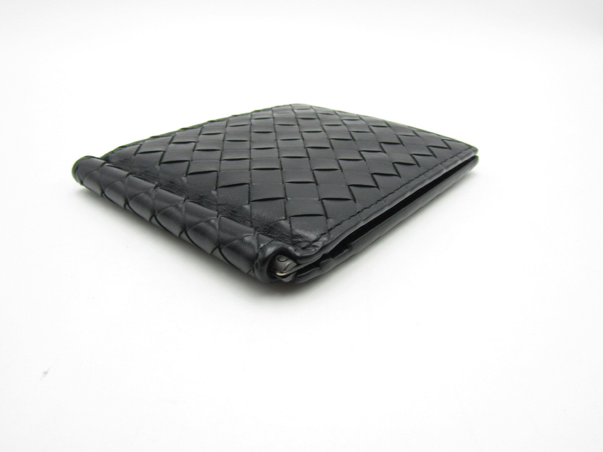 BOTTEGA VENETA Intrecciato Money Clip Black 592626 V3US1 8803 Wallet