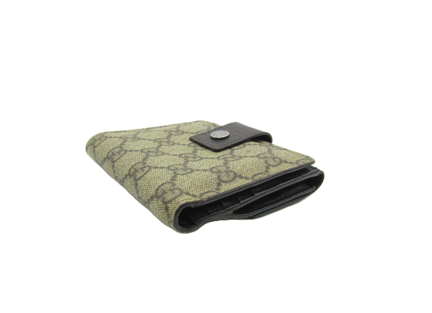 GUCCI GG Supreme Bi-Fold 115052 1502 S Hardware Wallet