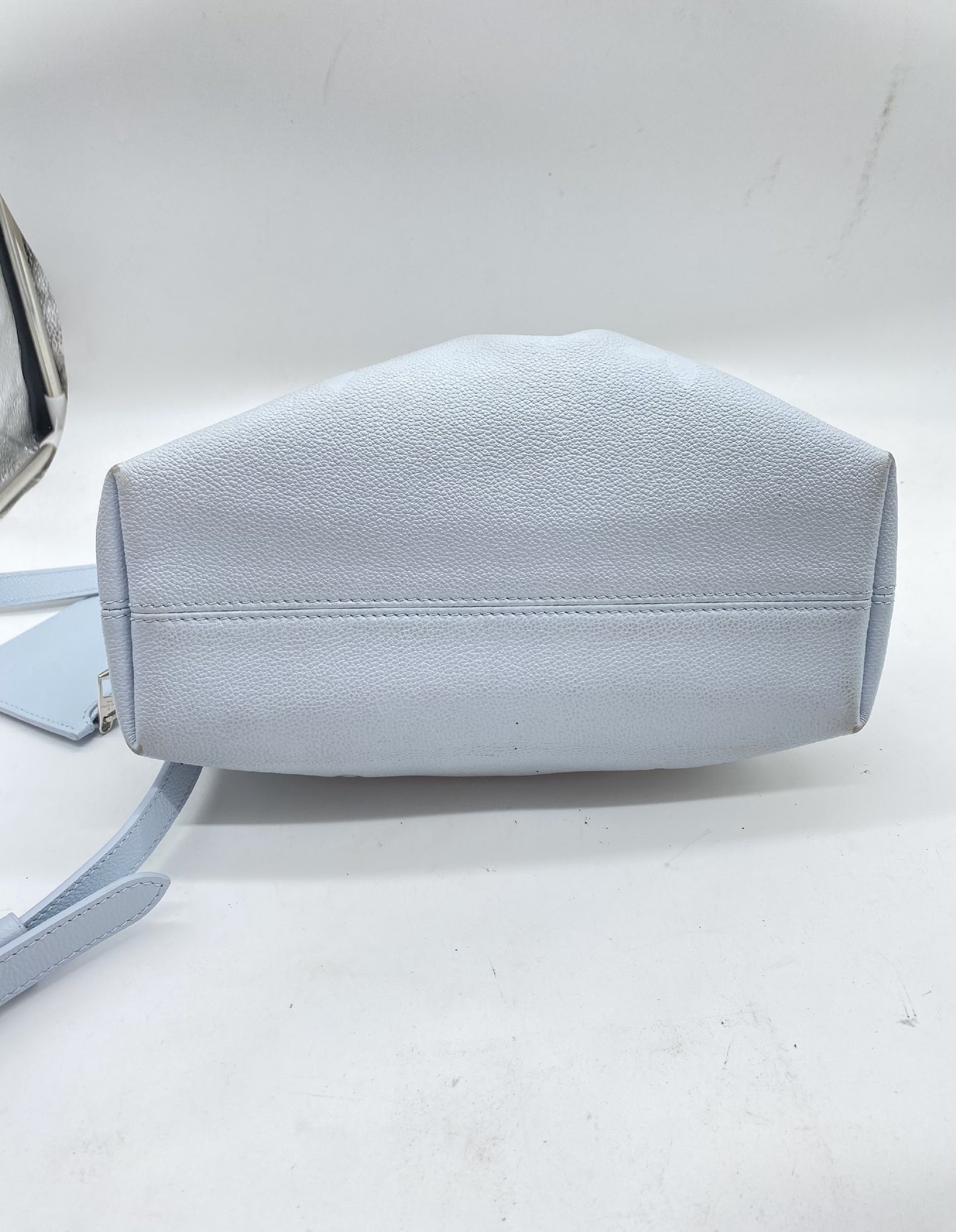 LOUIS VUITTON Vuitton Monogram Unplanted LV Bundle M11187 Blue RFID Responsive Shoulder Bag