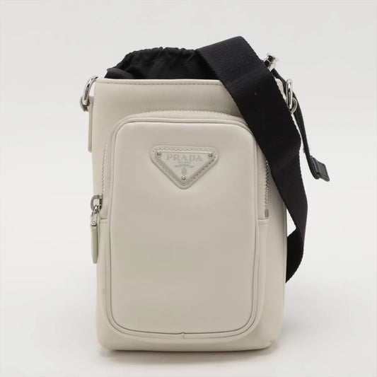 PRADA Leather x Nylon Shoulder Bag Strap Shoulder Bag