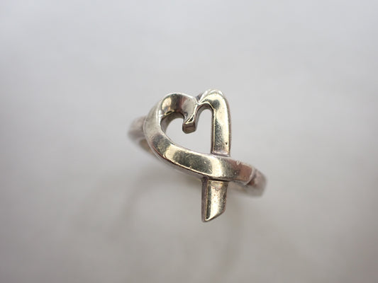 Tiffany&Co. Tiffany Paloma Picasso Loving Heart 925 Ring No. 9 3.8g Ring