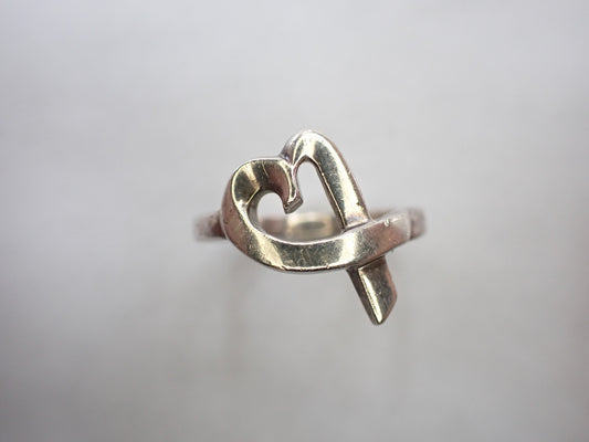 Tiffany&Co. Tiffany Paloma Picasso Loving Heart 925 Ring No. 9 3.8g Ring
