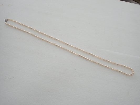 Long Semi-Round Pearl Diameter Approx. 6.5-7.0mm SV 63.2g Necklace 