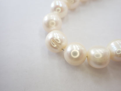 Semi-round pearl diameter approx. 9.6-10.3mm SV 61.8g Necklace 