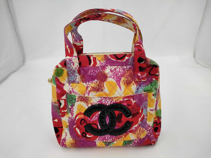 CHANEL CHANEL Red Based Multicolor Handbag Handbag