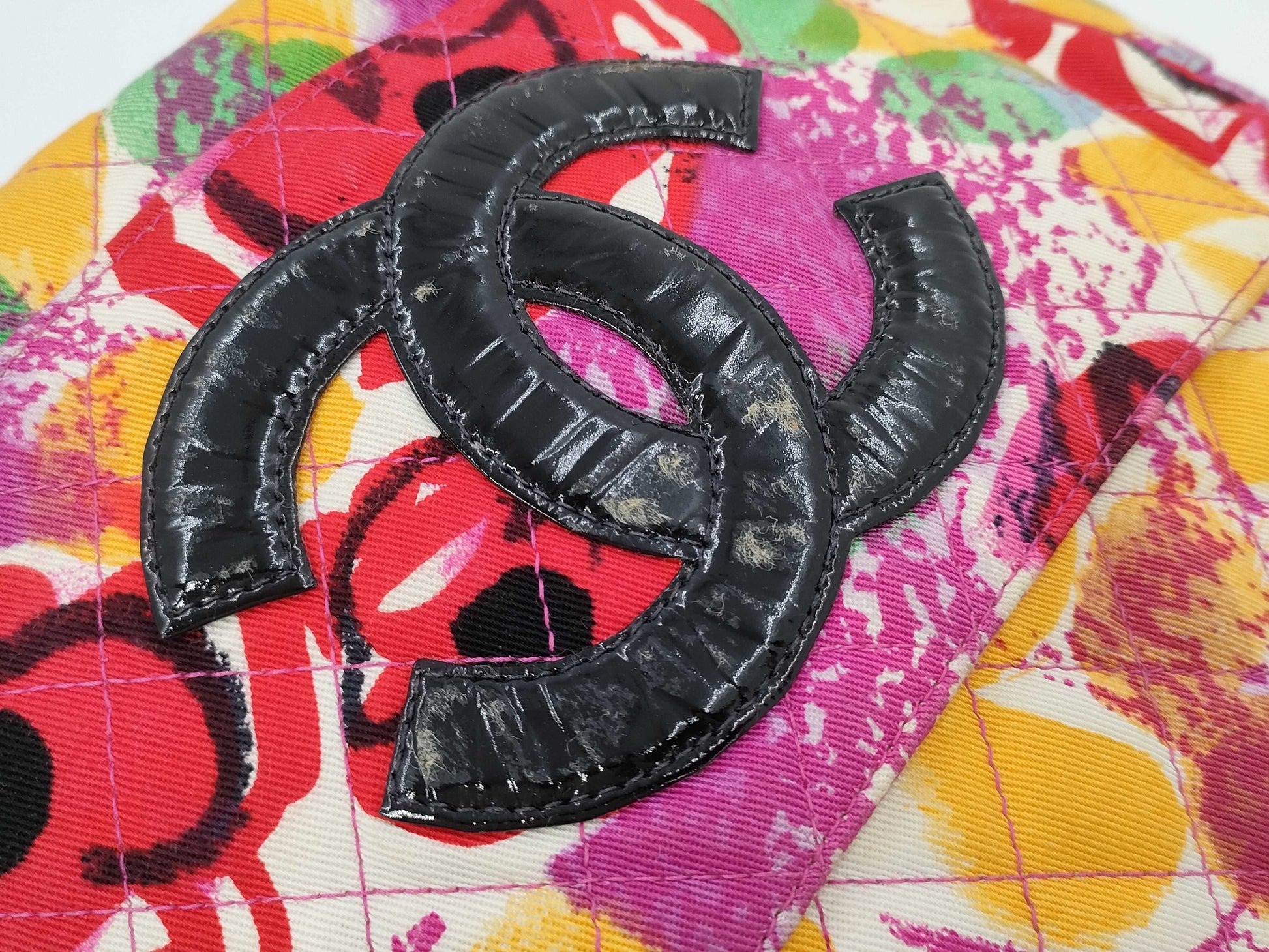 CHANEL CHANEL Red Based Multicolor Handbag Handbag