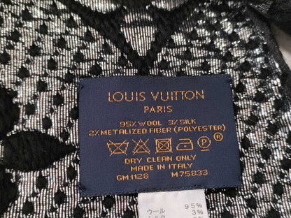 LOUIS VUITTON Monogram Louis Vuitton Echarpe Logomania Shine Tagged Muffler