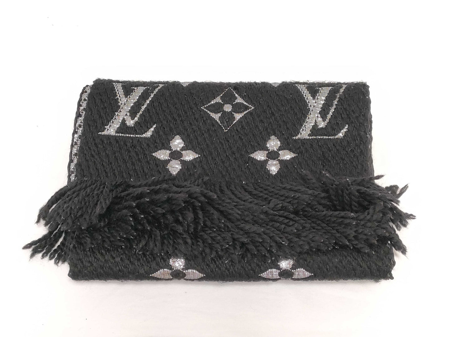 LOUIS VUITTON Monogram Louis Vuitton Echarpe Logomania Shine Tagged Muffler