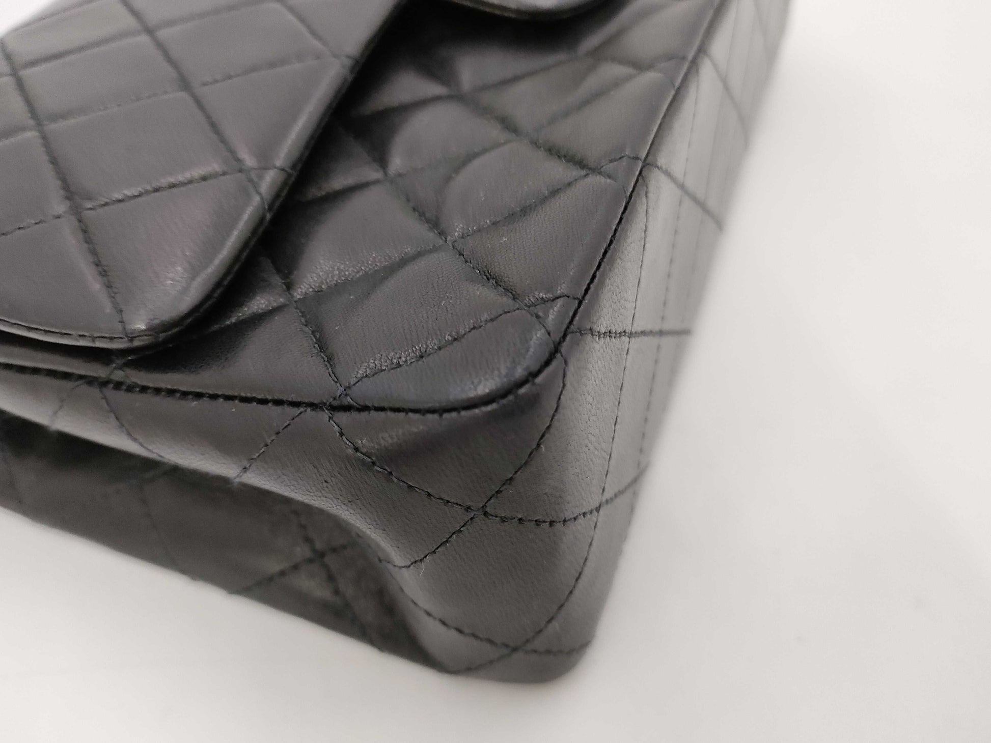 CHANEL Chain Lambskin Black Shoulder Bag