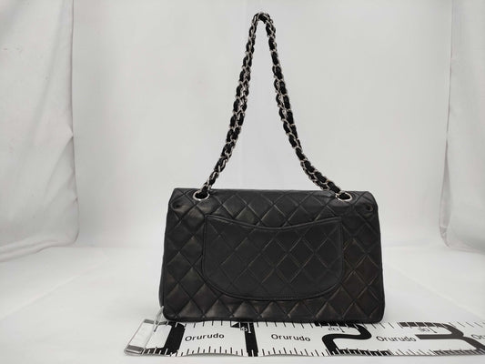 CHANEL Chain Lambskin Black Shoulder Bag