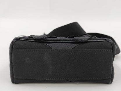 CHANEL Shoulder Satin Ribbon Black Shoulder Bag