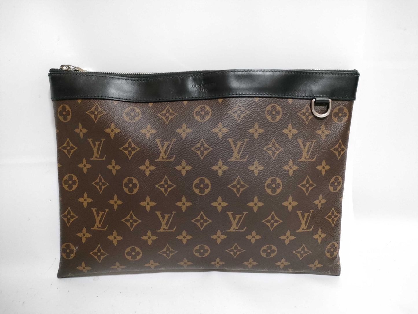 LOUIS VUITTON Monogram LV Macassar Pochette Discovery Clutch Bag