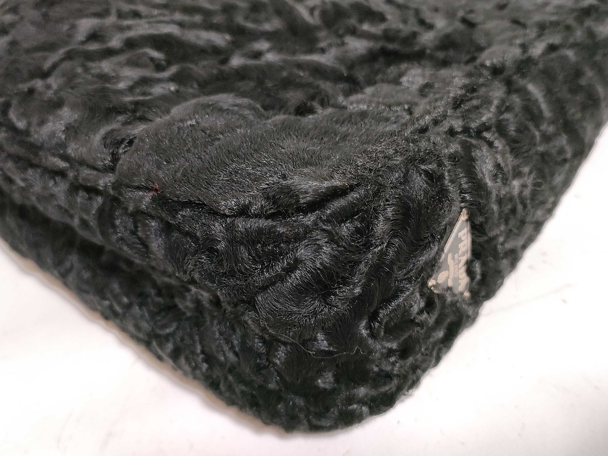 PRADA Prada Shoulder Bag with Fur, Black