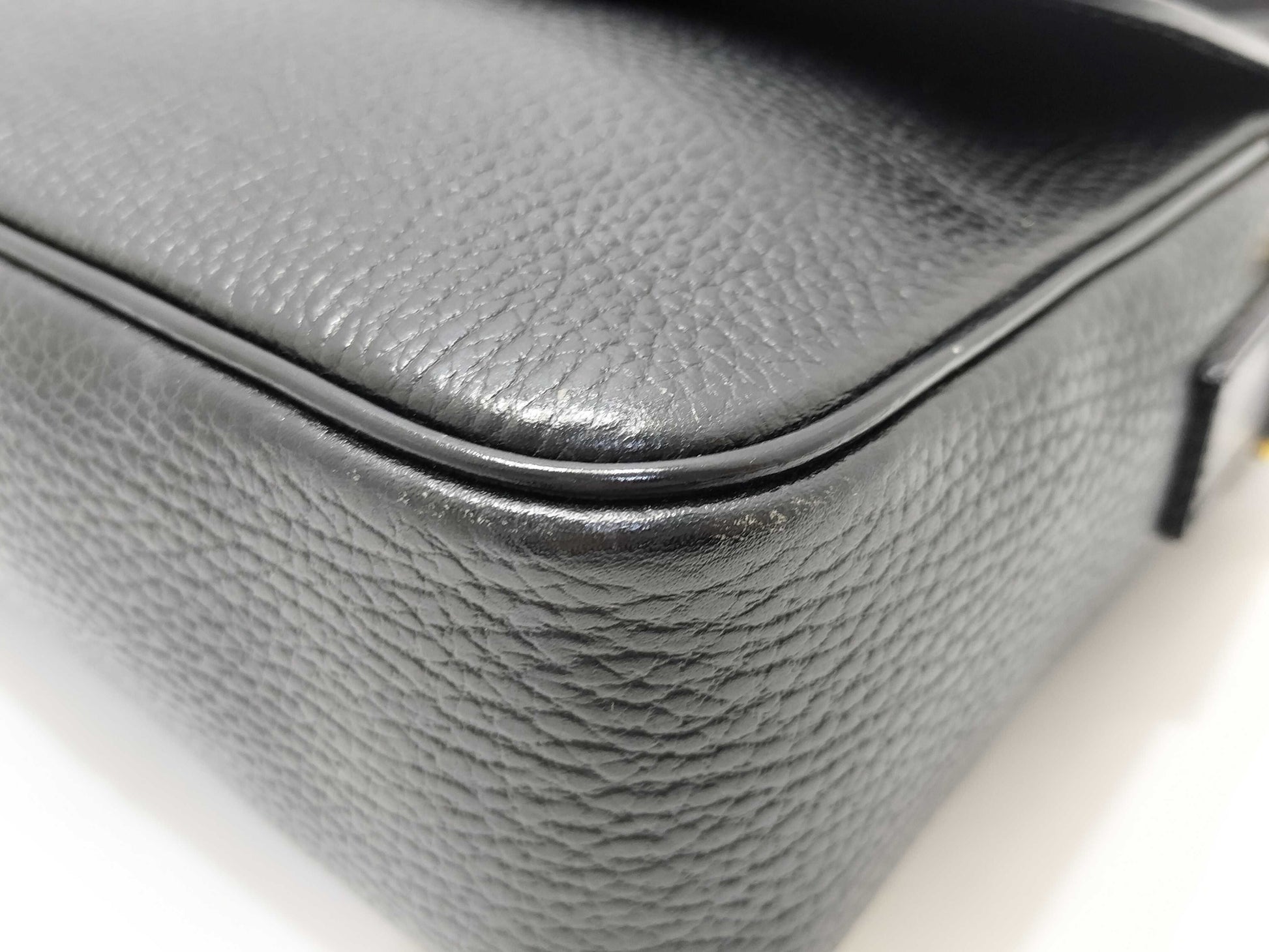 CELINE Celine Shoulder Calf Black Shoulder Bag