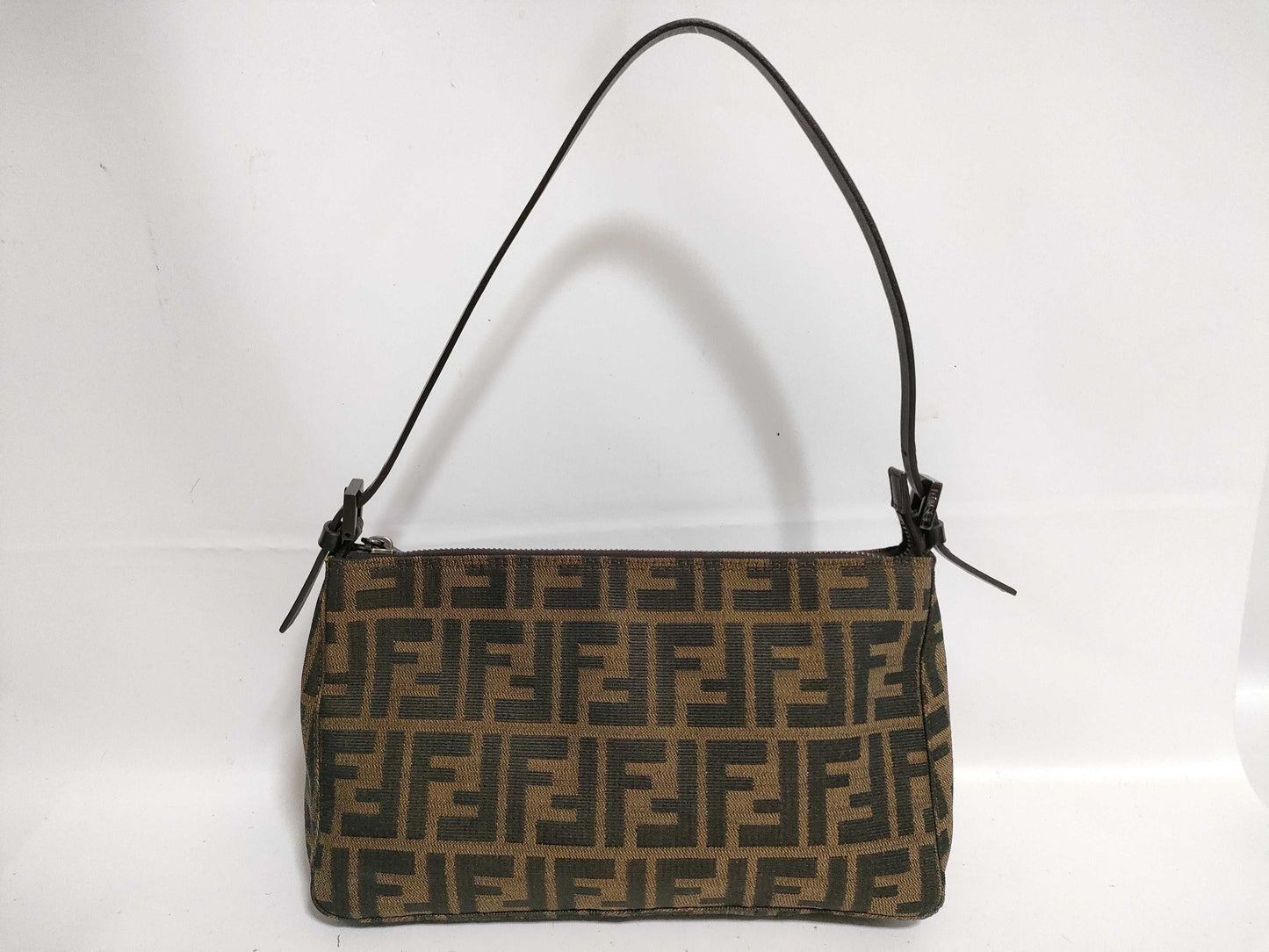 FENDI Zucca pattern Fendi shoulder bag in brown canvas