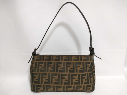 FENDI Zucca pattern Fendi shoulder bag in brown canvas