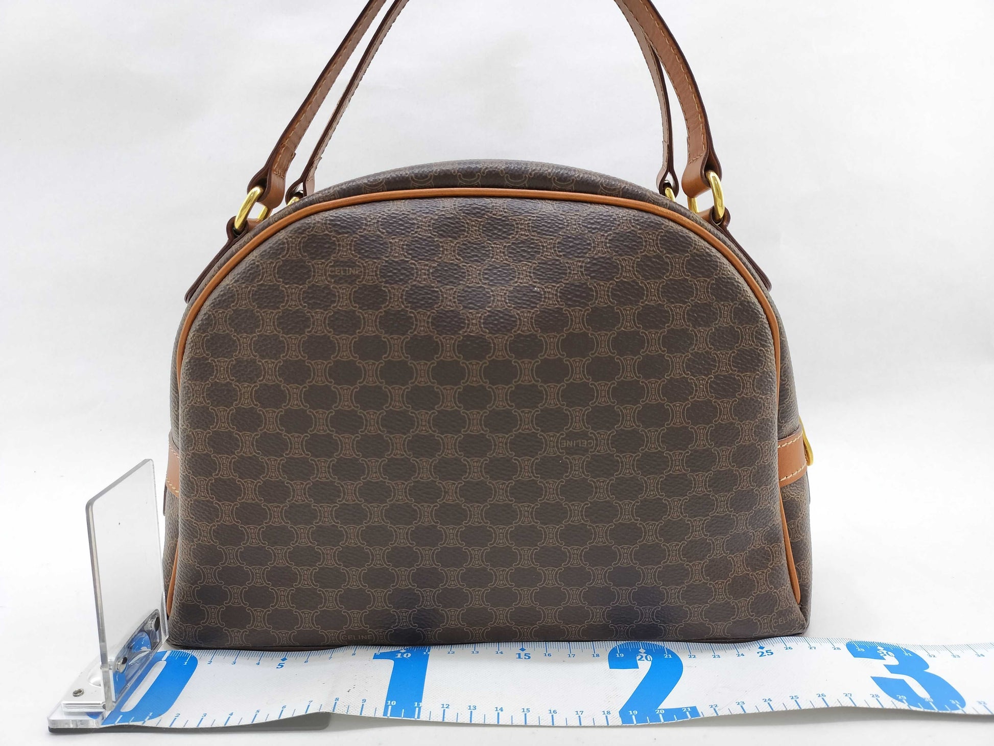 CELINE Celine Bag PVC Macadam Tea Handbag