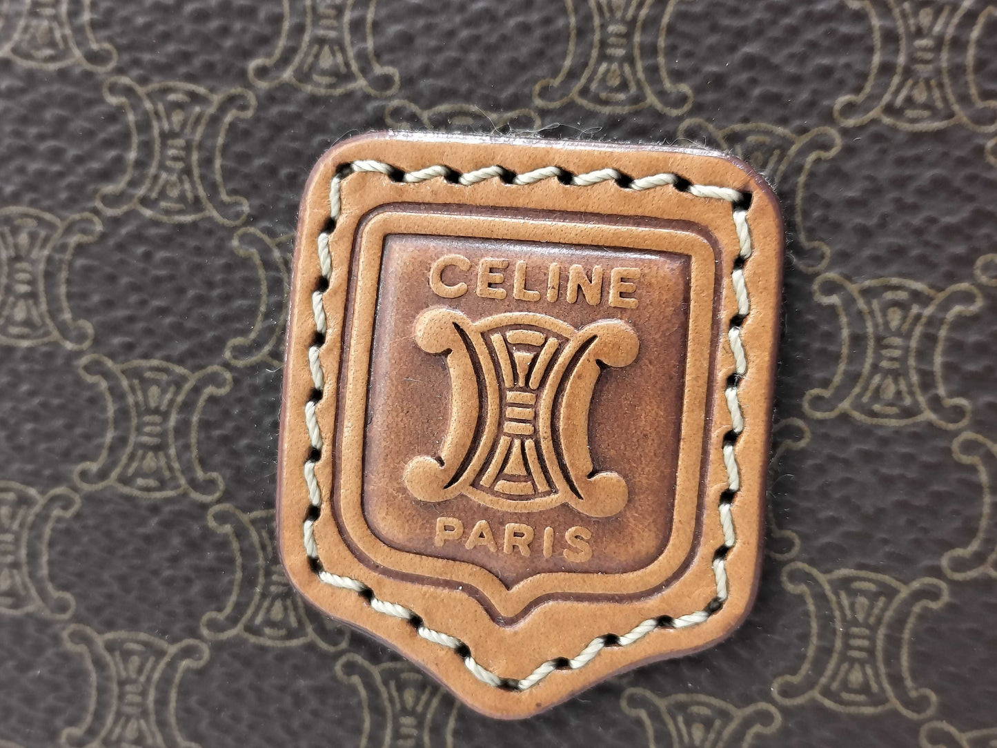 CELINE Celine Bag PVC Macadam Tea Handbag