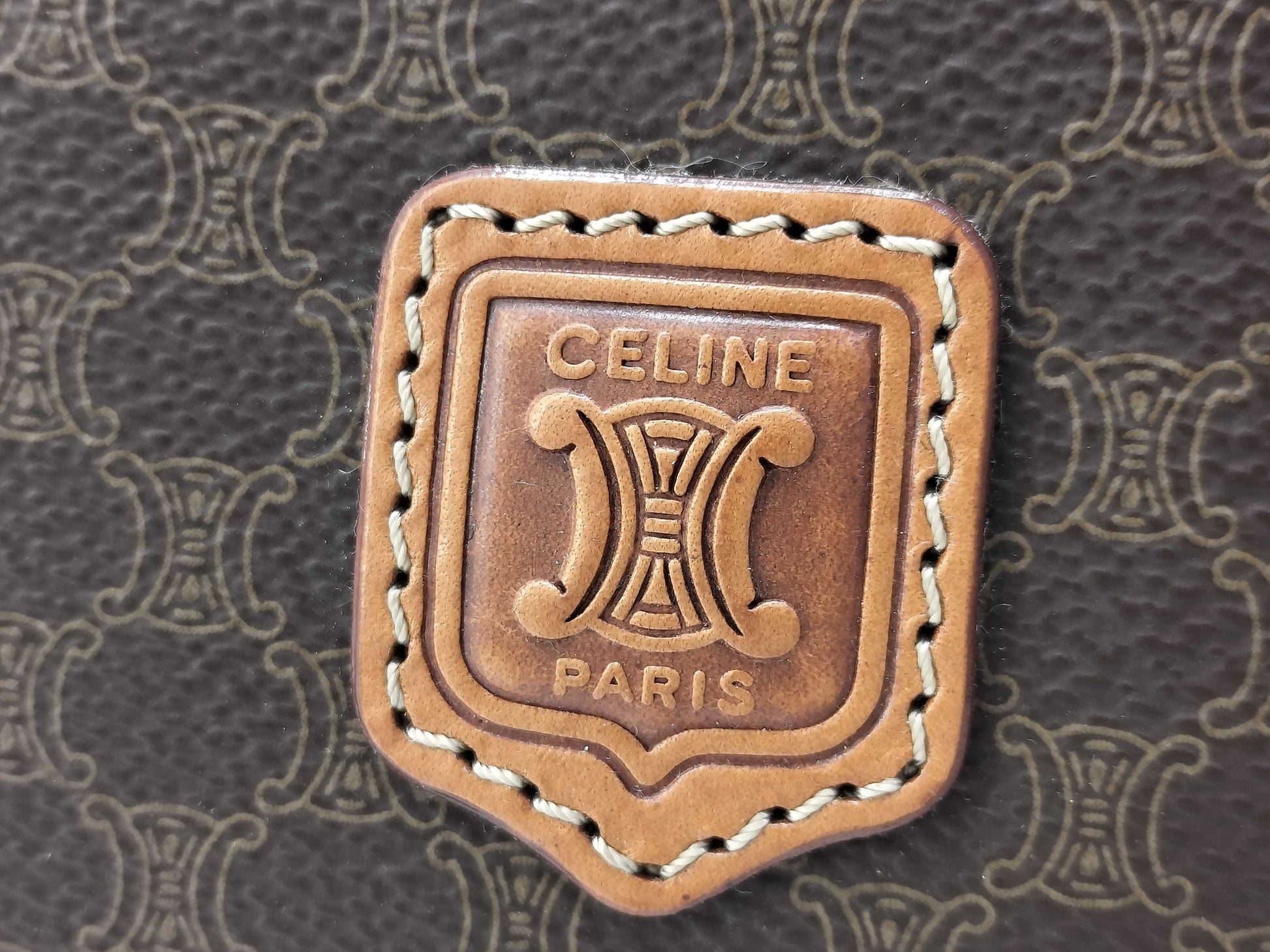 CELINE Celine Bag PVC Macadam Tea Handbag