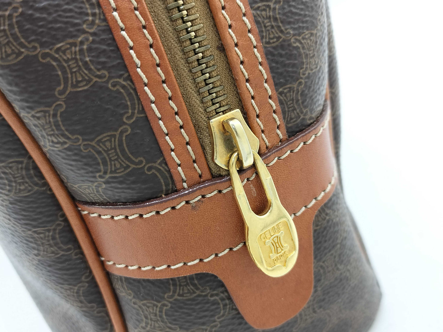 CELINE Celine Bag PVC Macadam Tea Handbag