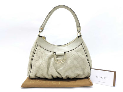 GUCCI Gucci Sima Gucci Sima One Shoulder Calf Ivory Shoulder Bag