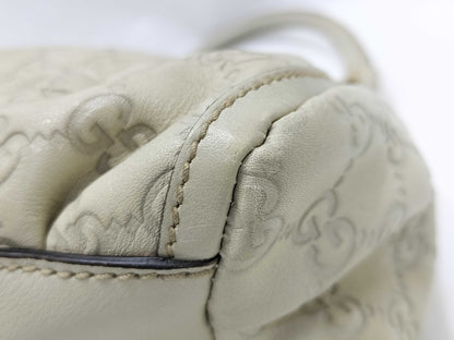 GUCCI Gucci Sima Gucci Sima One Shoulder Calf Ivory Shoulder Bag