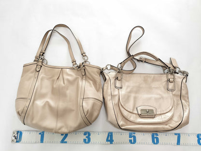 COACH Leather Tote Bag 3-Piece Set Tote Bag
