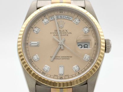 ROLEX 18239BIC A572270 Champagne Toridor K18 Men's Watch