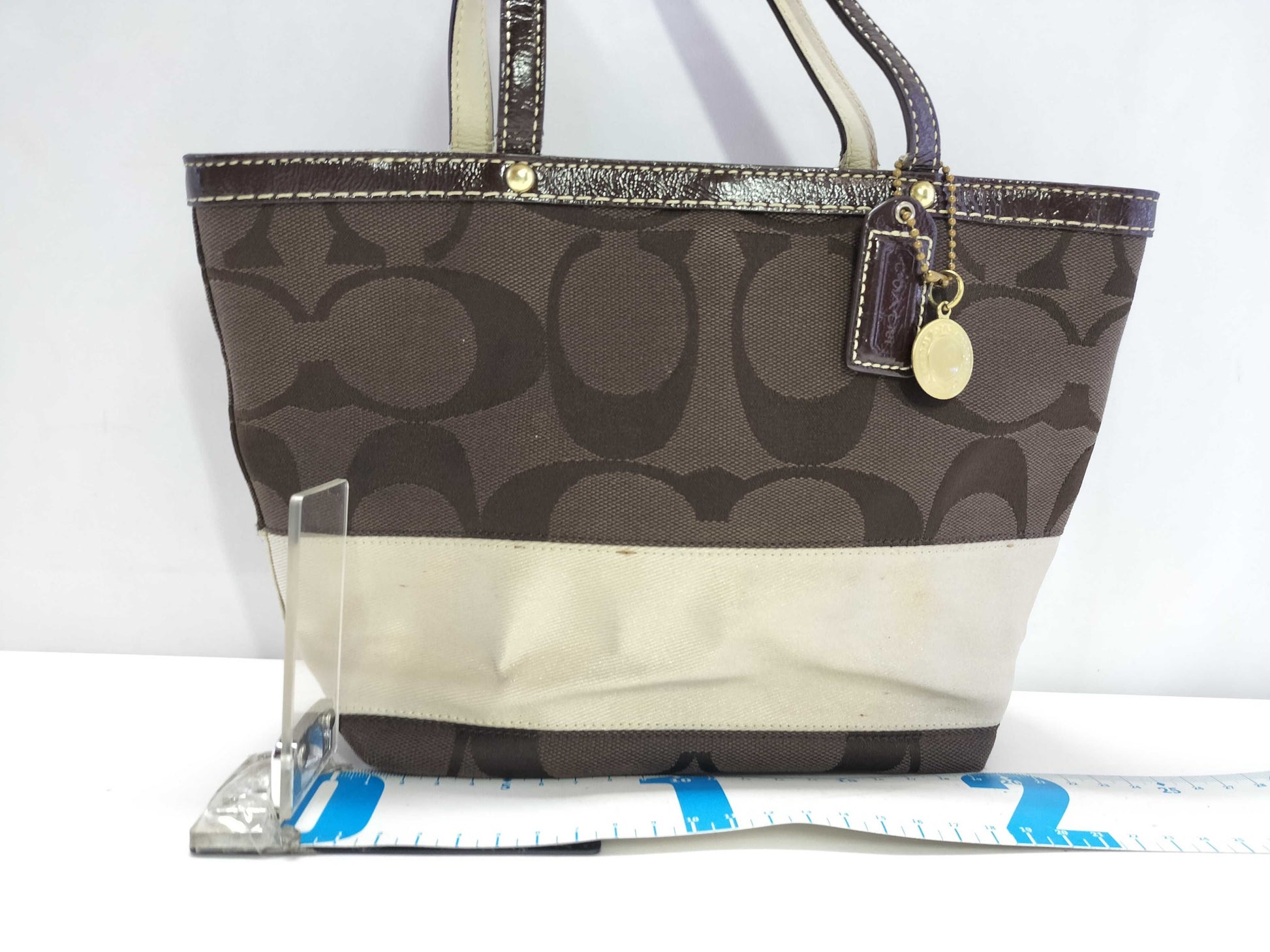 COACH Signature Coach Canvas Signature Tote Tote Bag