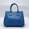 PRADA Saffiano Triangle Logo Bicolor Handbag