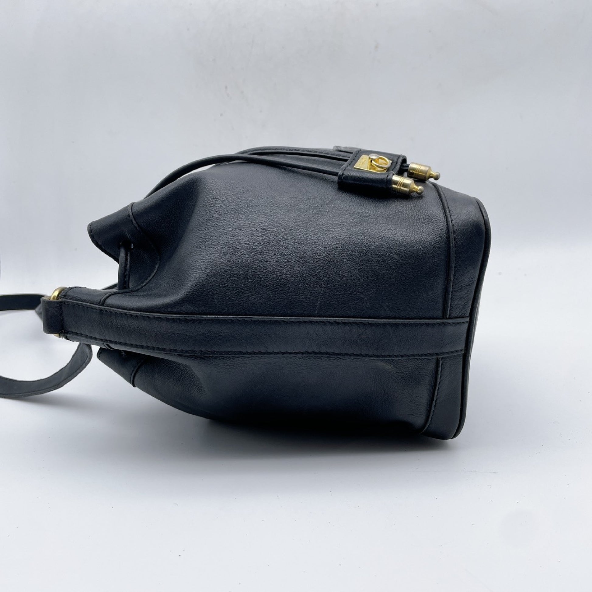 CELINE Celine Leather Black Shoulder Bag