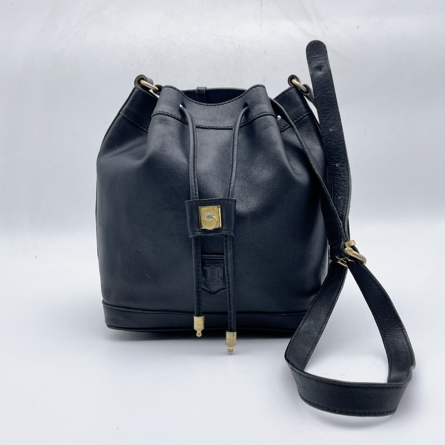 CELINE Celine Leather Black Shoulder Bag