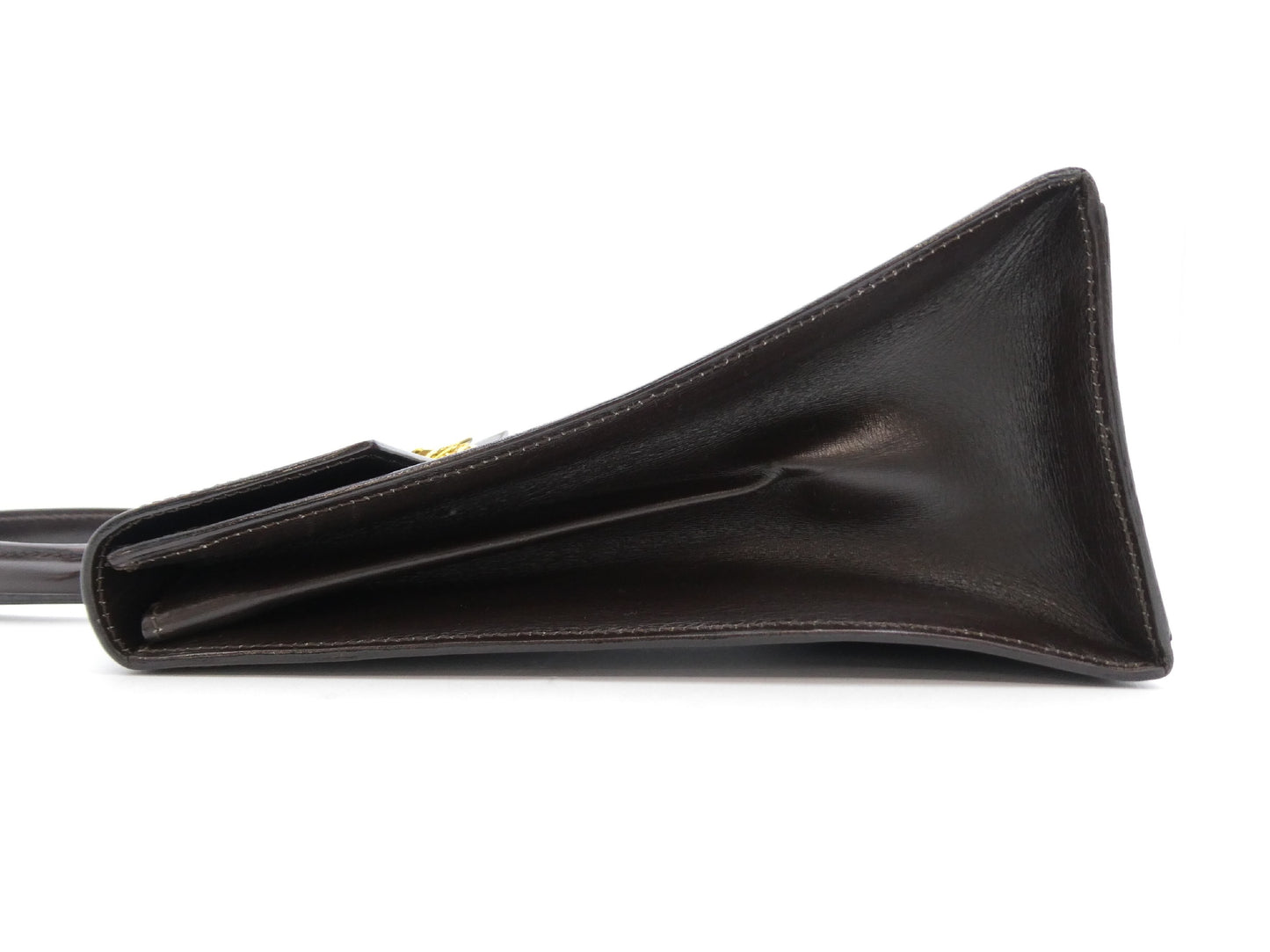 CELINE Logo Hardware Leather Handbag