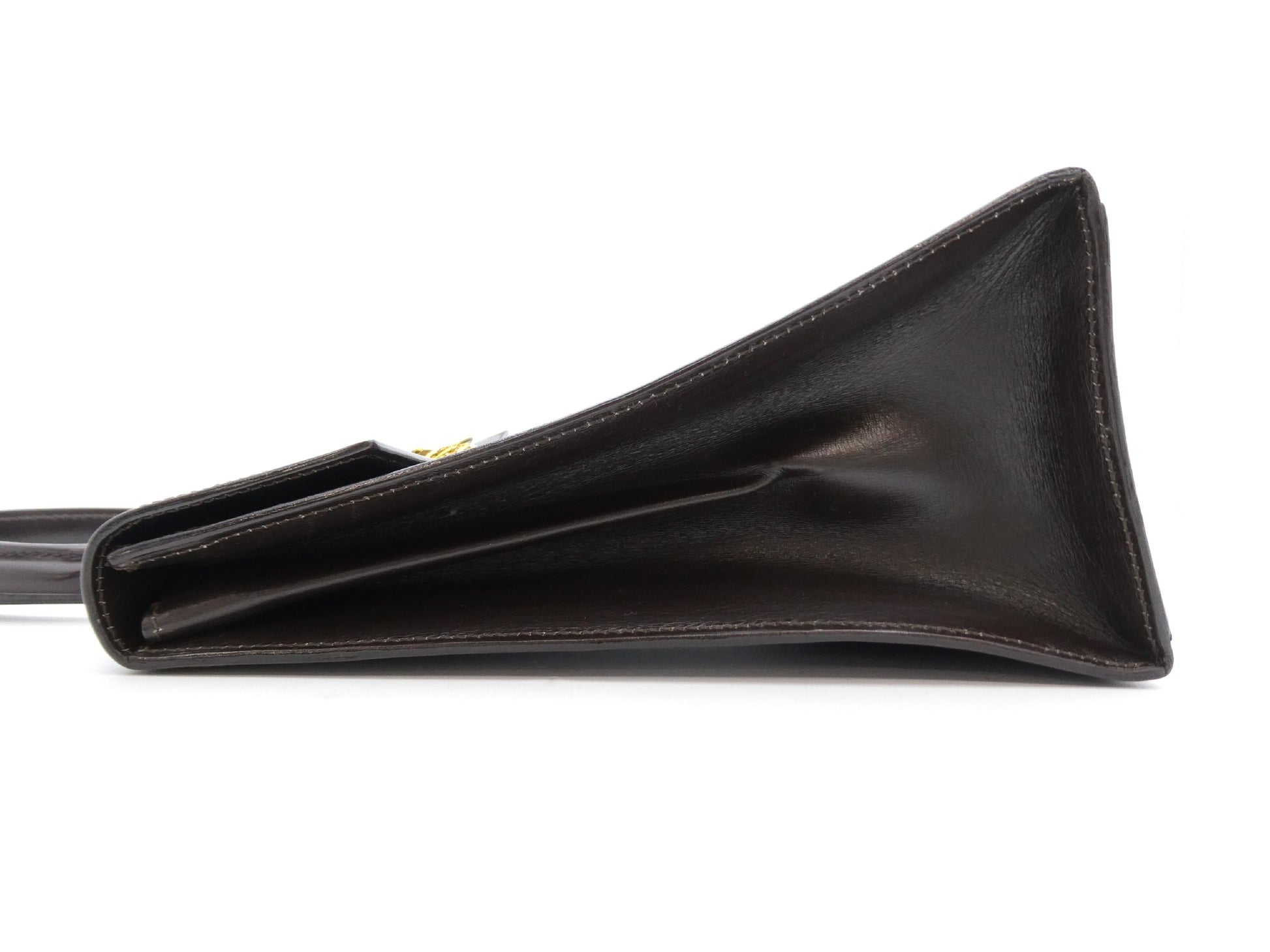 CELINE Logo Hardware Leather Handbag