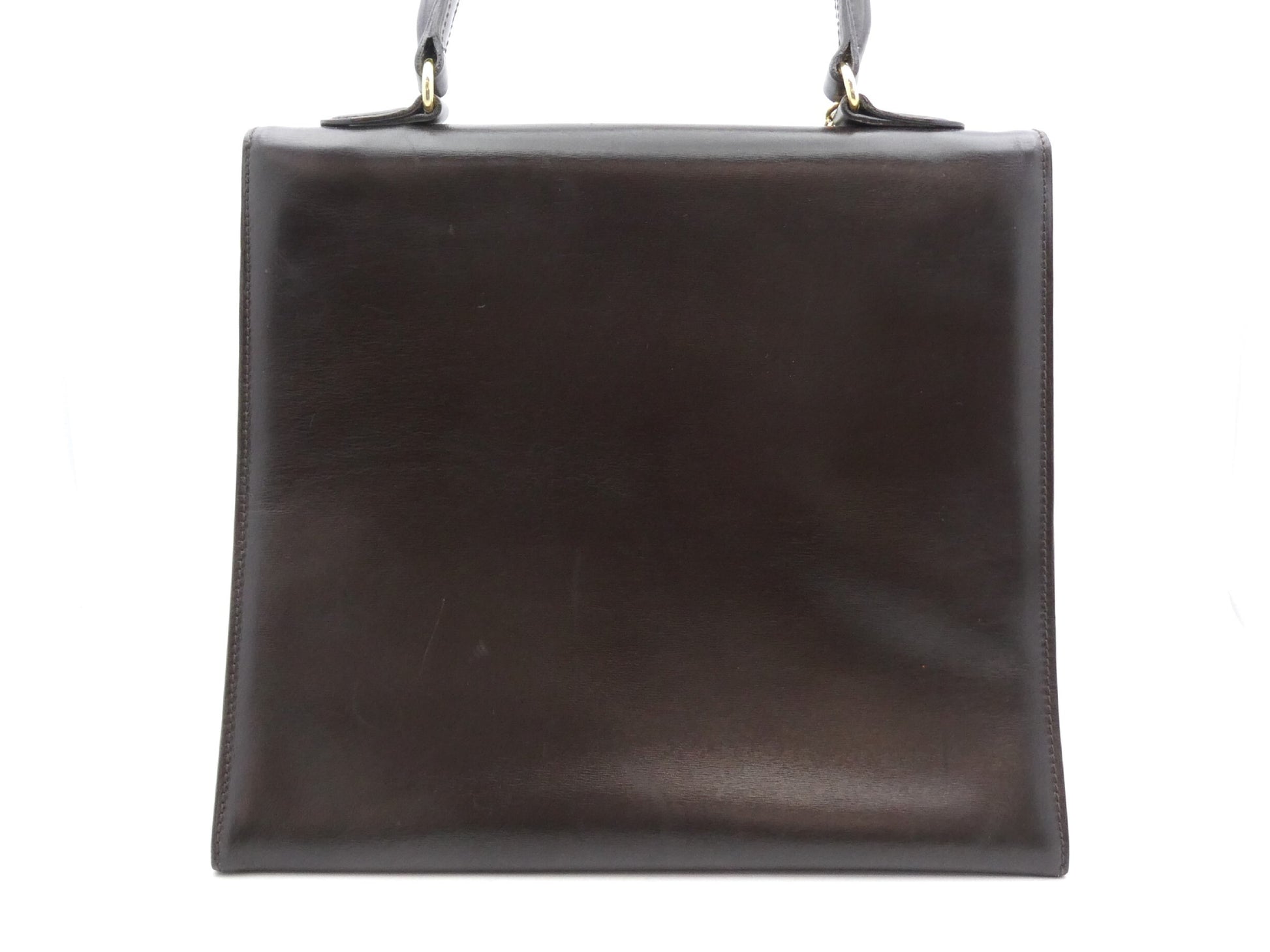 CELINE Logo Hardware Leather Handbag