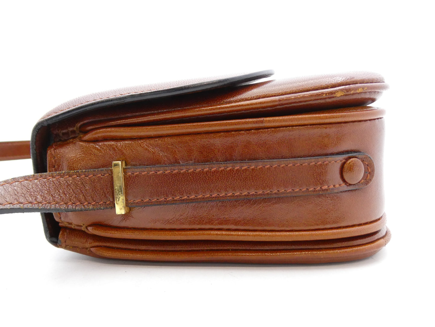 CELINE Triomphe Leather Shoulder Bag