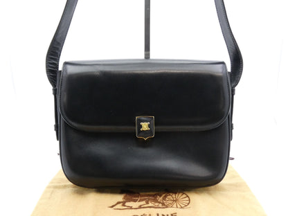 CELINE Brazon Hardware Leather Shoulder Bag