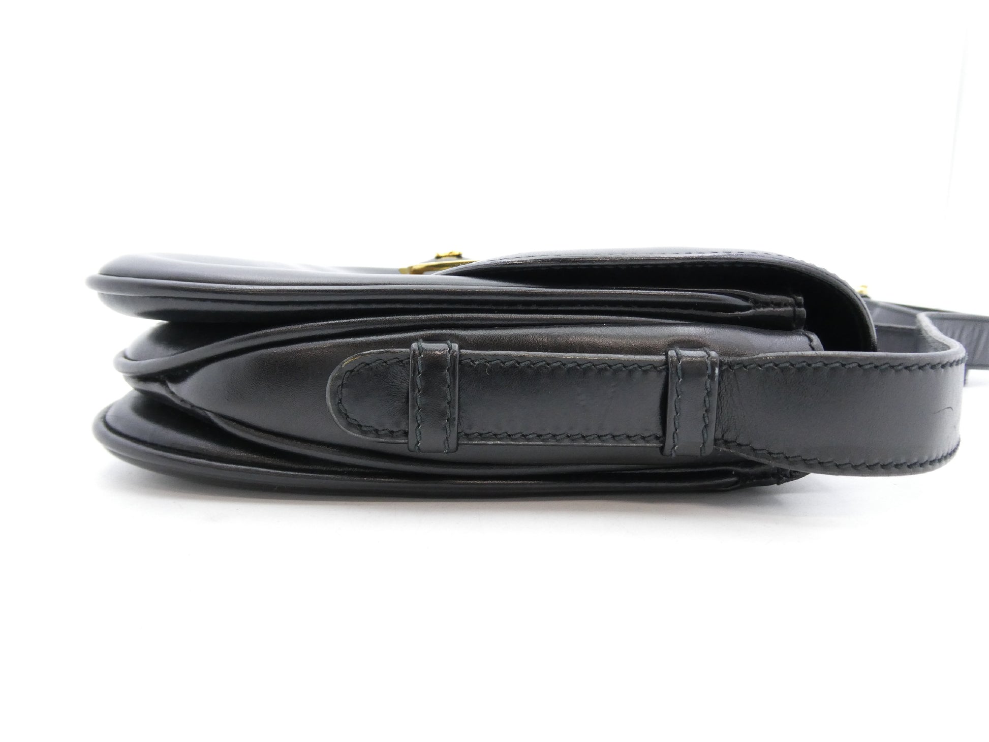 CELINE Brazon Hardware Leather Shoulder Bag