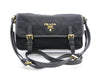 PRADA Logo Nylon Saffiano Shoulder Bag