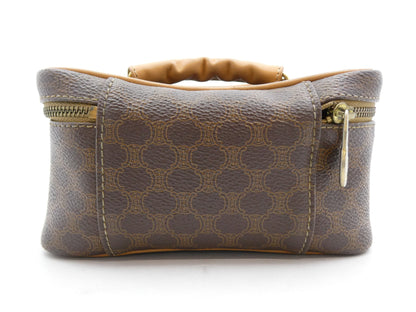 CELINE Macadam Pattern Brazon PVC Leather Vanity Bag