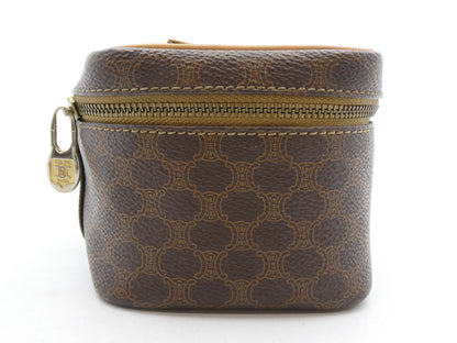 CELINE Macadam Pattern Brazon PVC Leather Vanity Bag