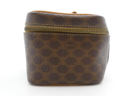 CELINE Macadam Pattern Brazon PVC Leather Vanity Bag