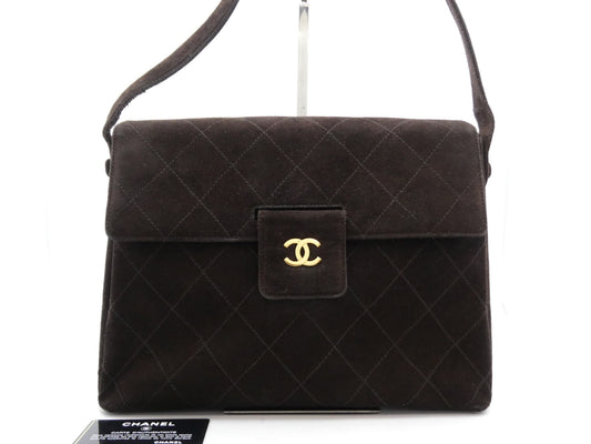 CHANEL Matlasse Suede Cocomark Shoulder Bag