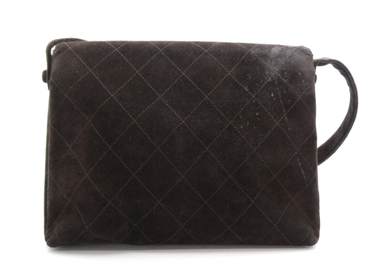 CHANEL Matlasse Suede Cocomark Shoulder Bag
